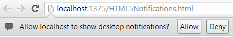 HTML5 desktop notification security approval