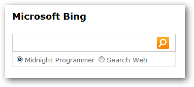 Web helpers normal bing search