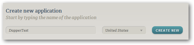 AppHarbor New Application