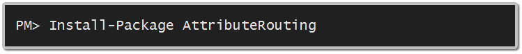 AttributeRouting Nuget Command