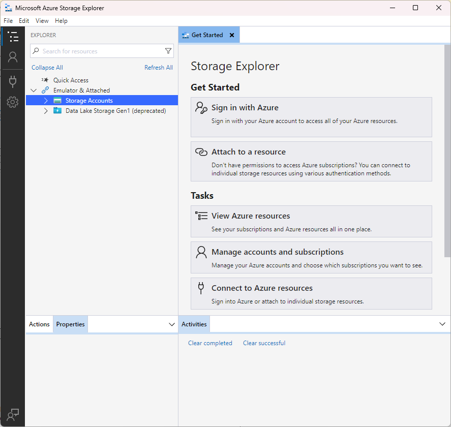 Azure storage explorer