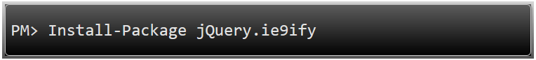 IE9ify Nuget Command