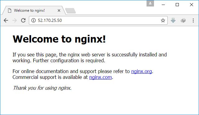 NGINX Running