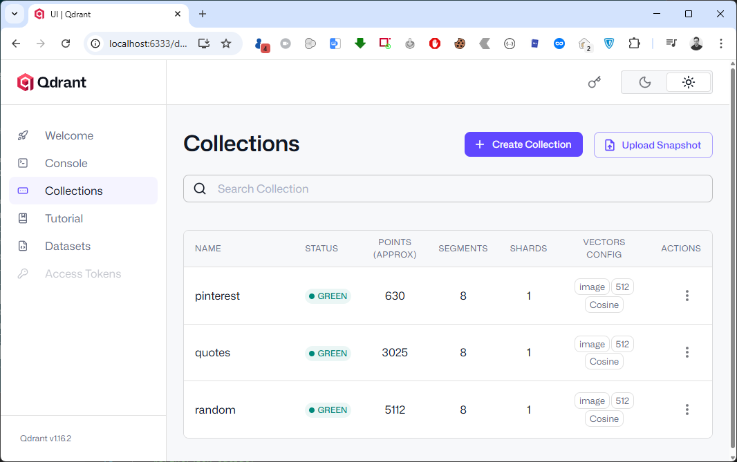 Qdant WebUI