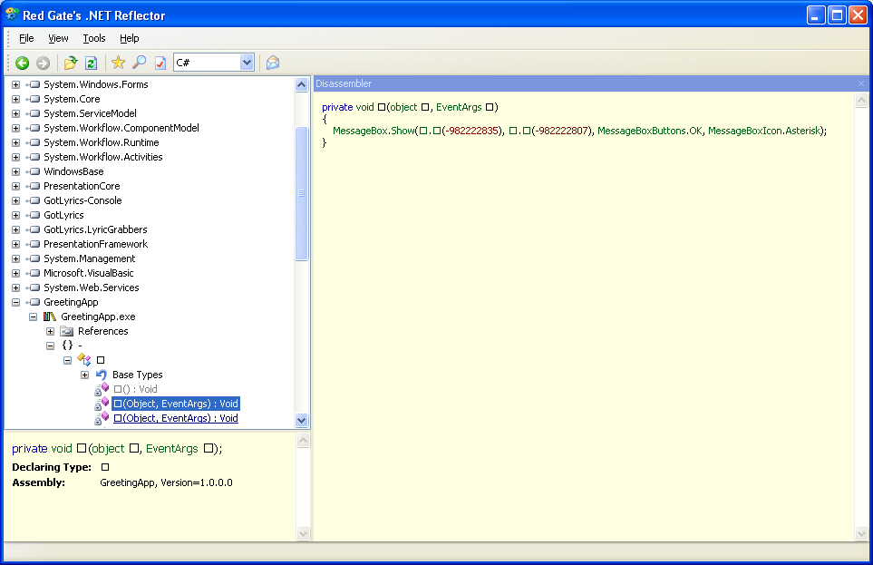 .NET Reflector application