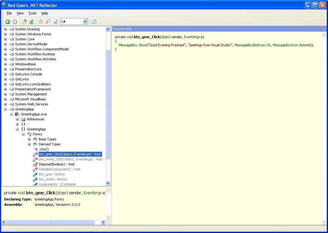 net reflector visual studio extension