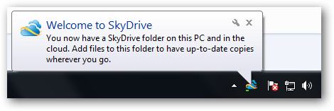 Skydrive app running in the background