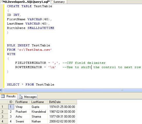 Bulk Insert Into Sql Table From Excel File 6631