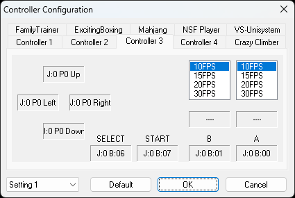 VirtuaNES xbox controller bindings