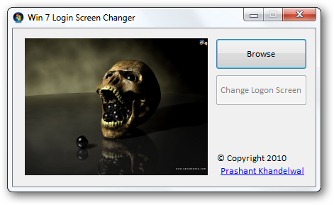 Windows 7 logon screen changer